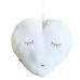 Coussin doudou coeur phosphorescent en voile de coton  blanc Le Petit M    702294
